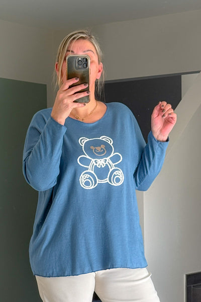 Pull léger Nounours Bleu GT (14970662617413)