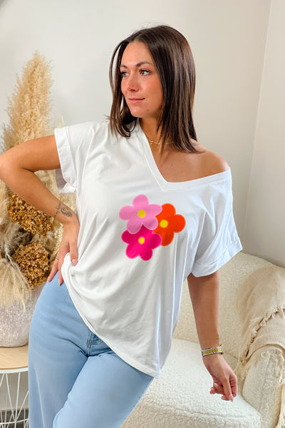 T-shirt Rosalisa avec Fleurs (9144332812613)