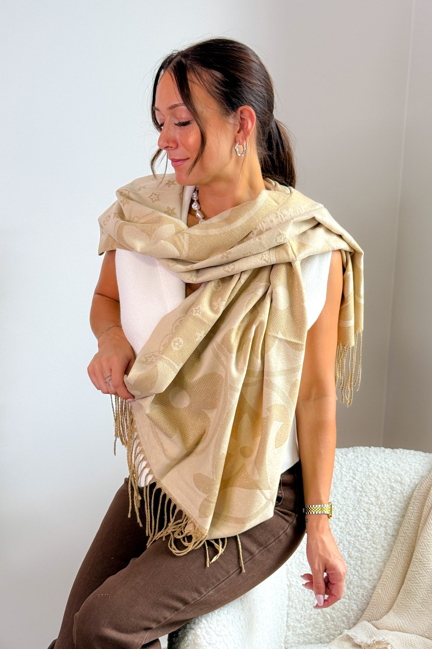 Foulard Lenza Beige (15281087349061)