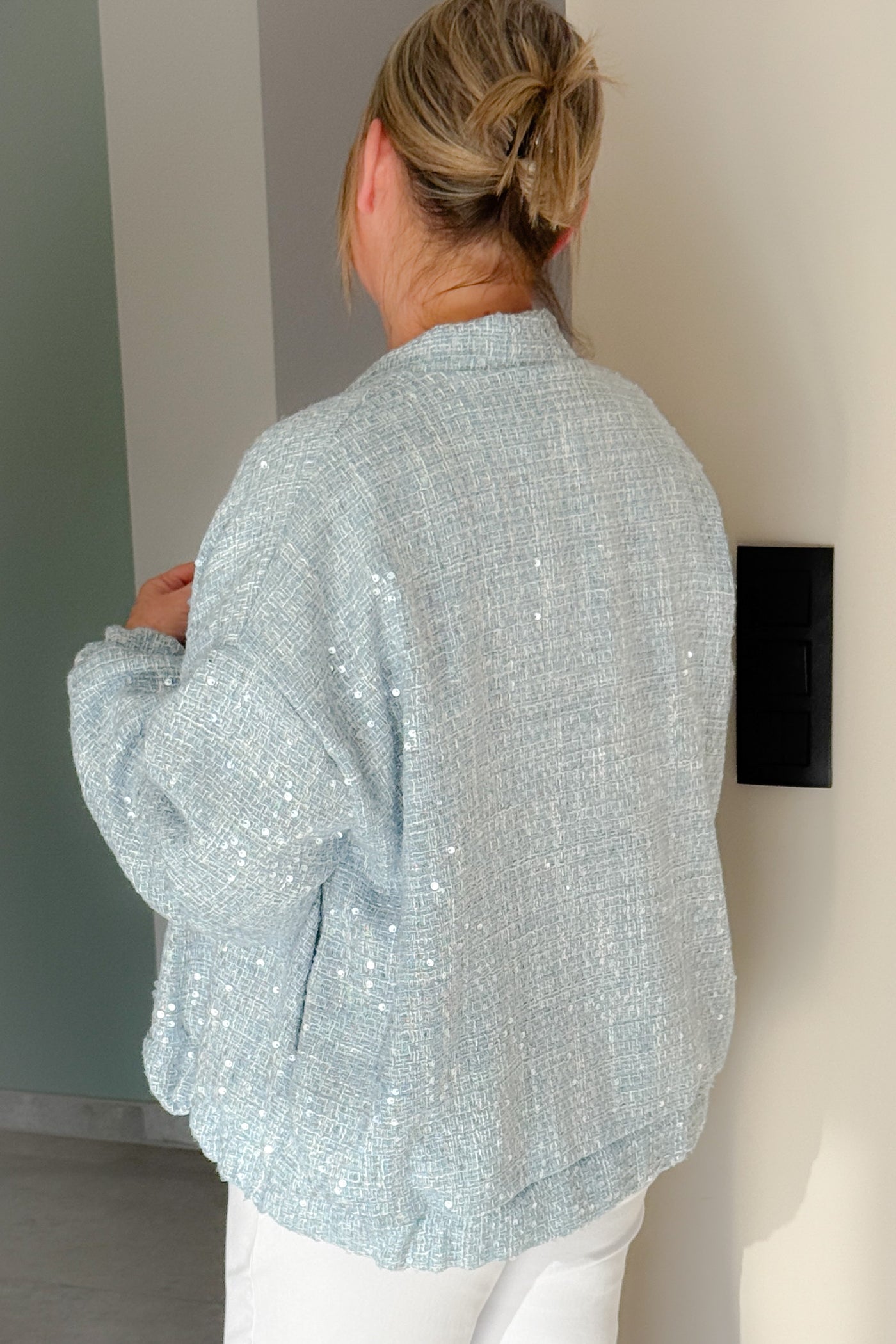 Veste Bombers Loline Bleu à Sequins GT (14970656031045)