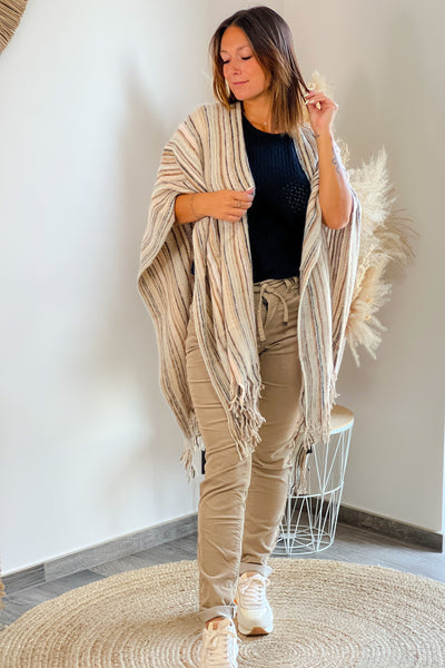 Poncho Petra Beige (8664272830789)