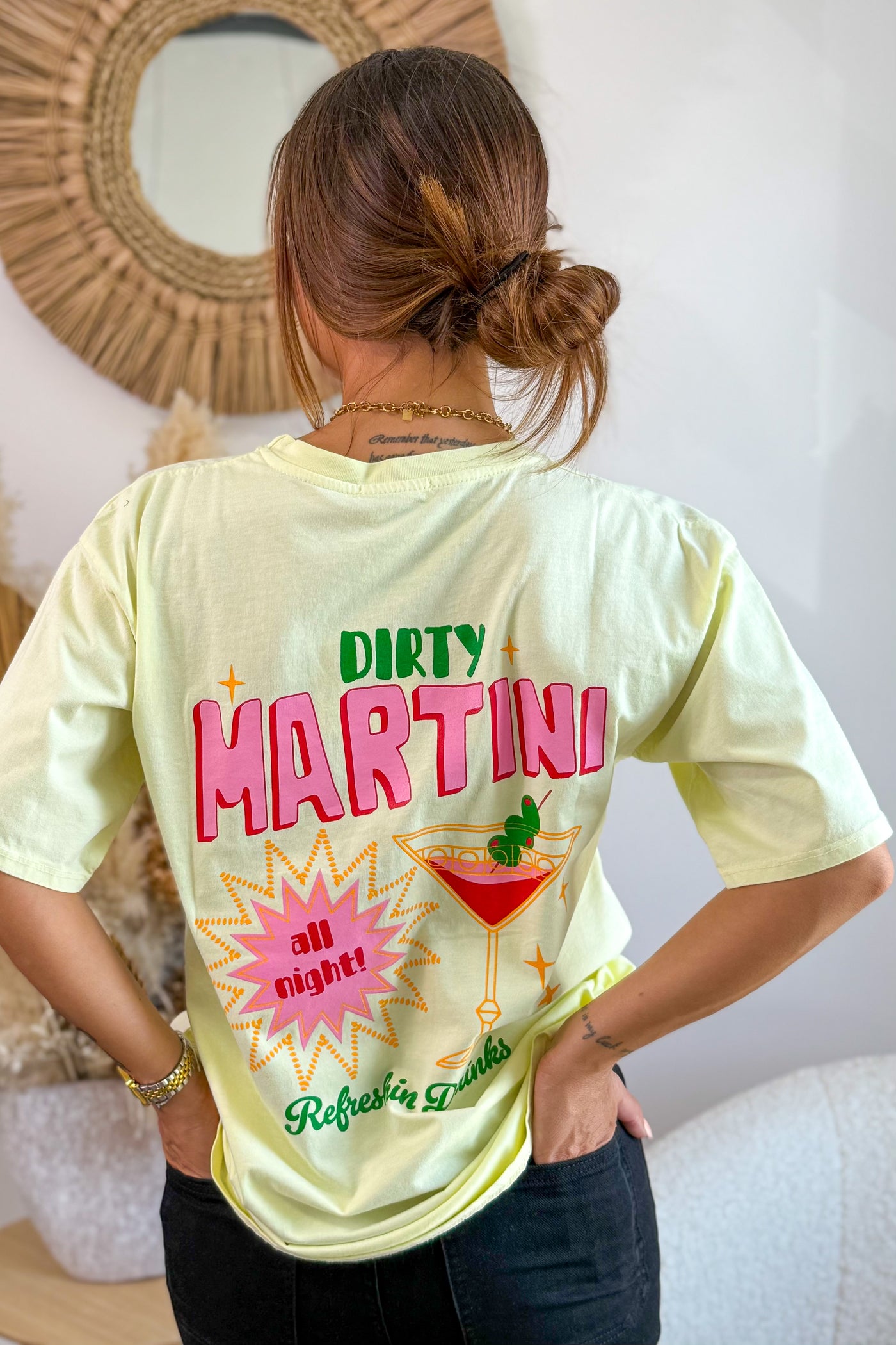 T-Shirt " Martini" Jaune (15242521542981)