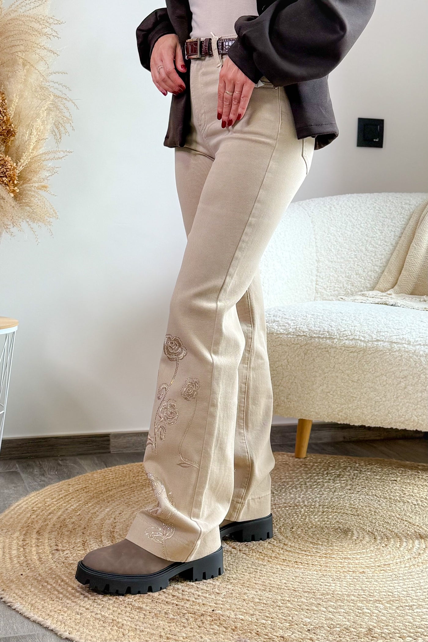 Jeans Y6829G Wide Leg Beige (15329586610501)