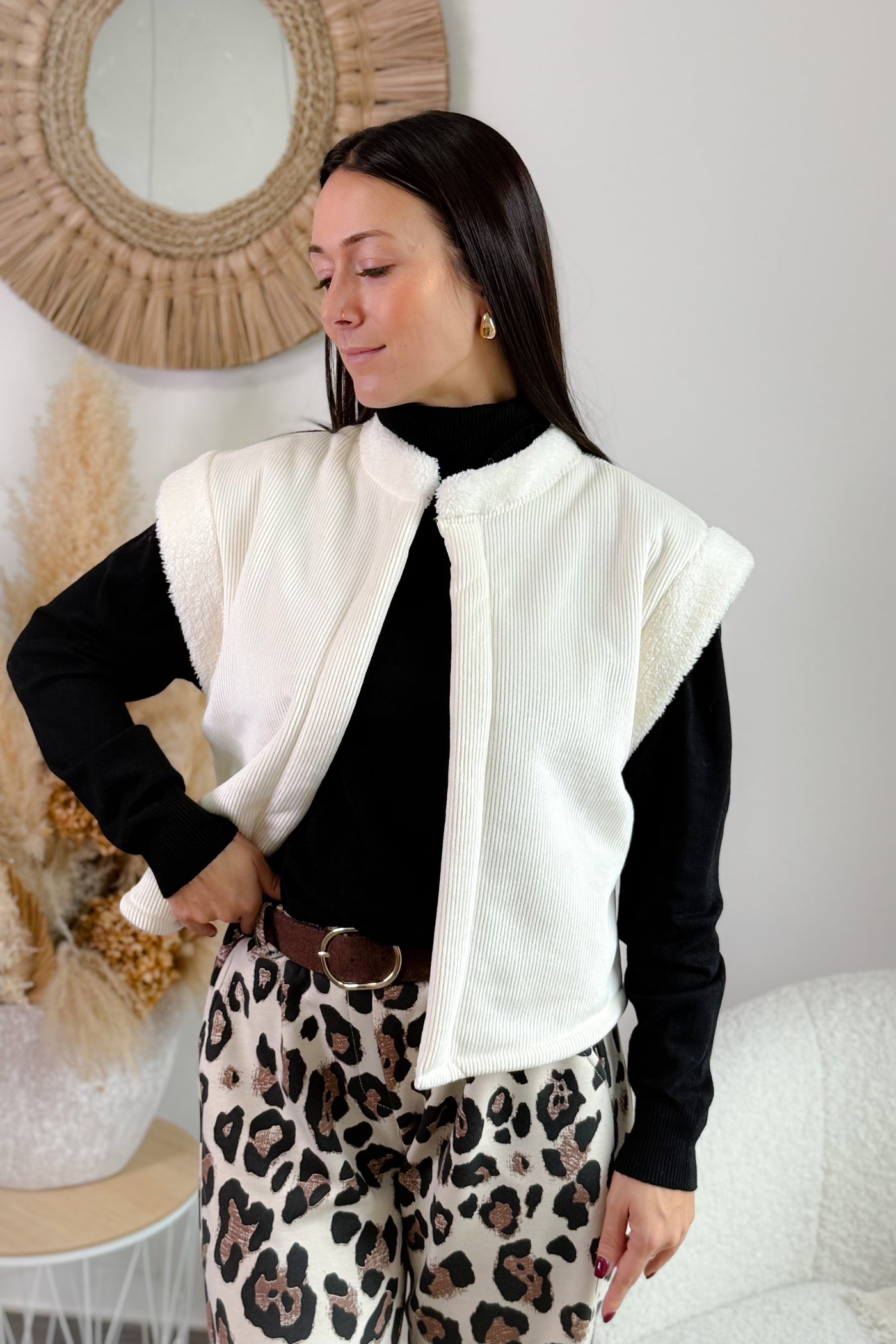 Gilet Sans Manches Tine Ecru