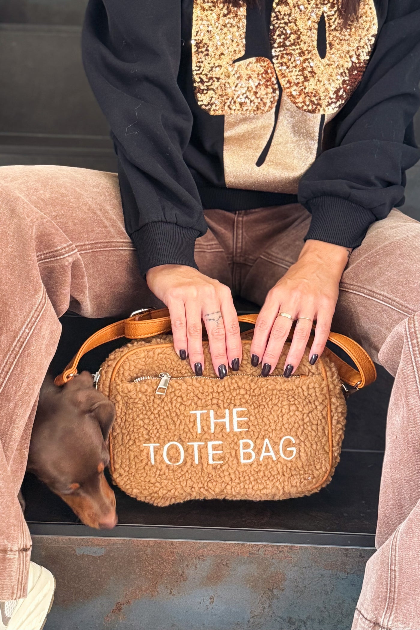 Sac Tote Bag ( Mini Bag) Teddy Camel Foncé