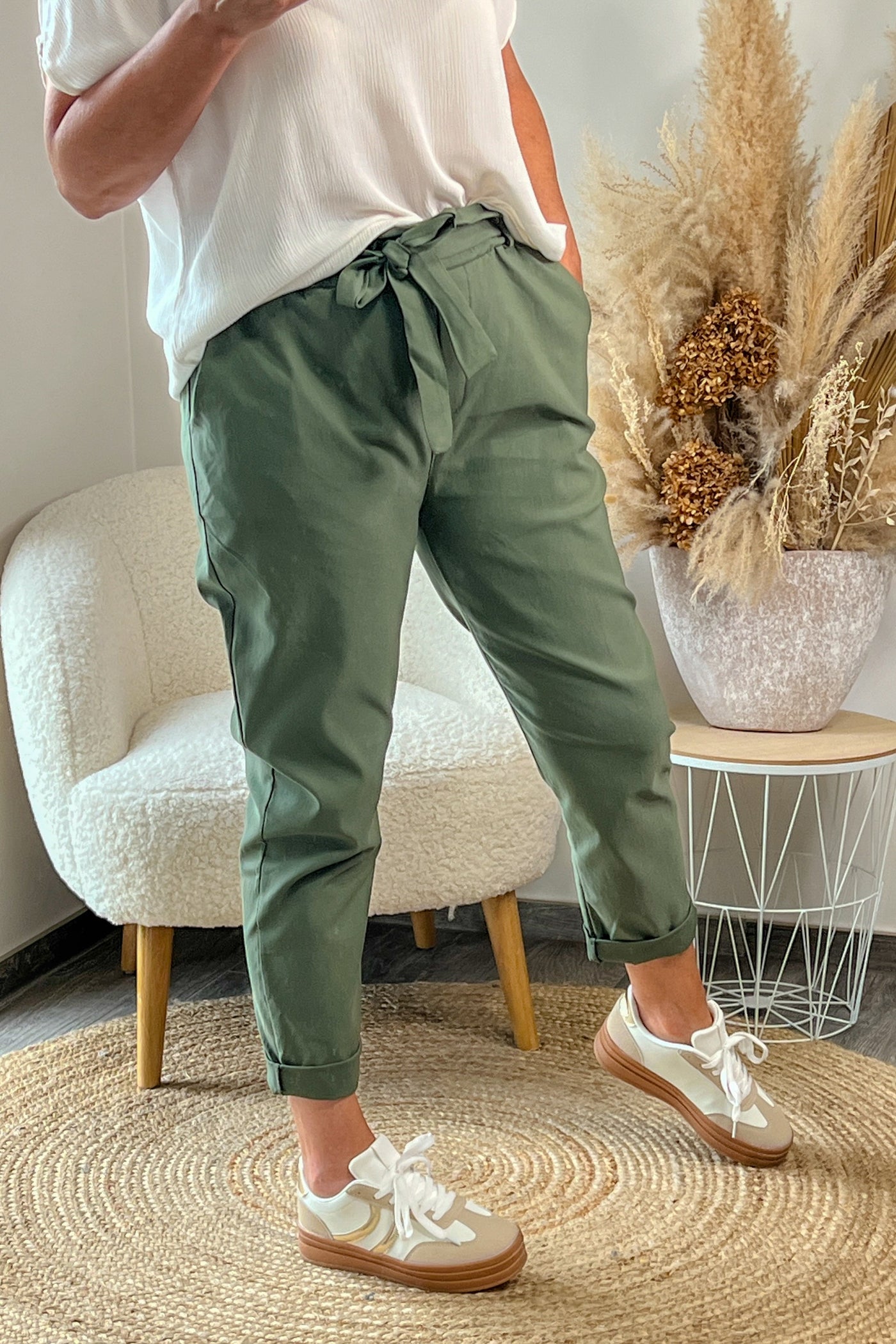 Pantalon à nouer Maelysa Kaki GT (42/48) (9648365764933)