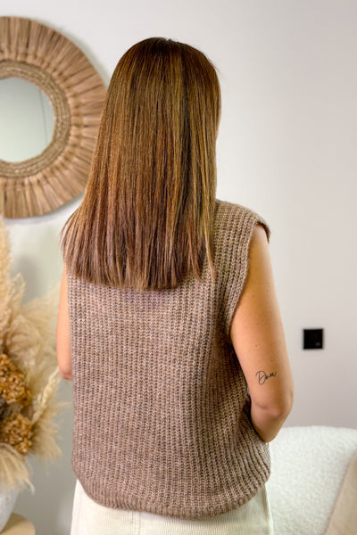 Pull Gila Sans Manches Brun Only