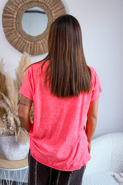T-Shirt Sarty Corail Fluo (15176279523653)