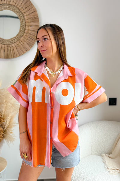 Chemise " Amour" Orange (15104136282437)