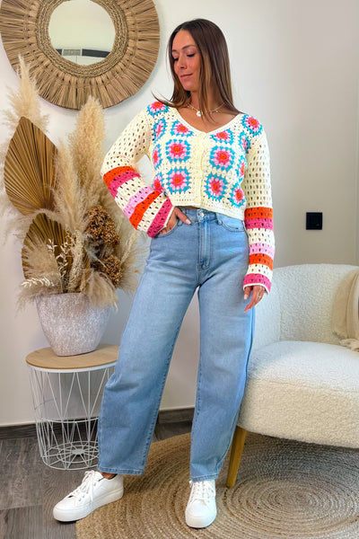 Gilet Crochet Melie Ecru (15017095692613) (15017100869957)