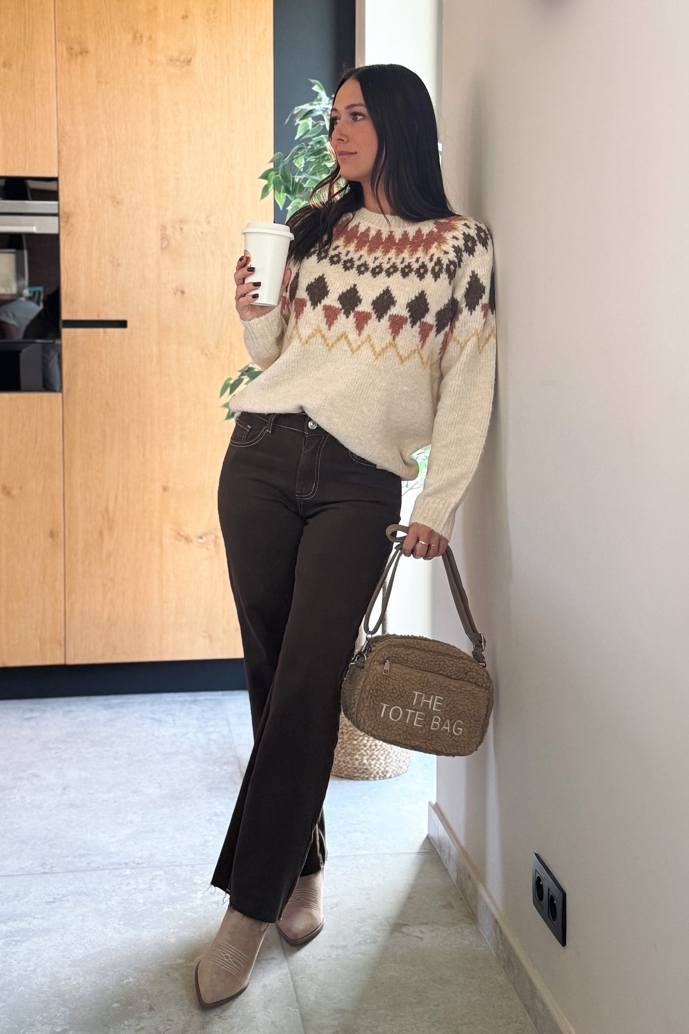 Jeans Wide Leg M7321K-1 Choco