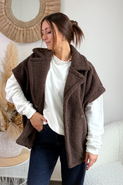 Gilet Teddy Oversize Tiny Choco Garcia (15330026750277)