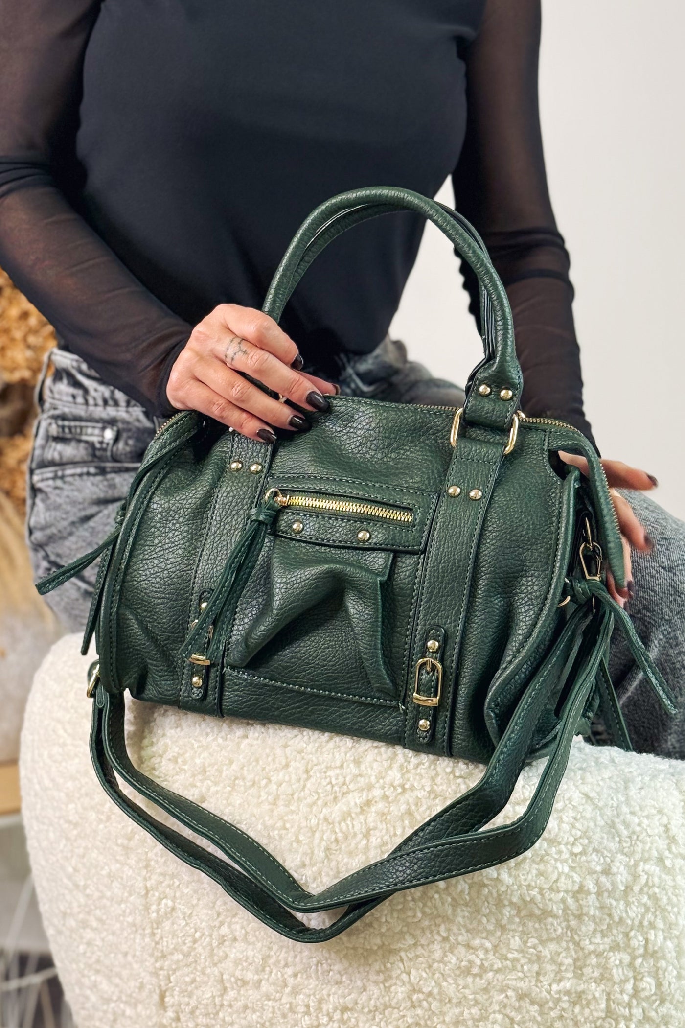 Sac Effia Vert Bouteille Moyen