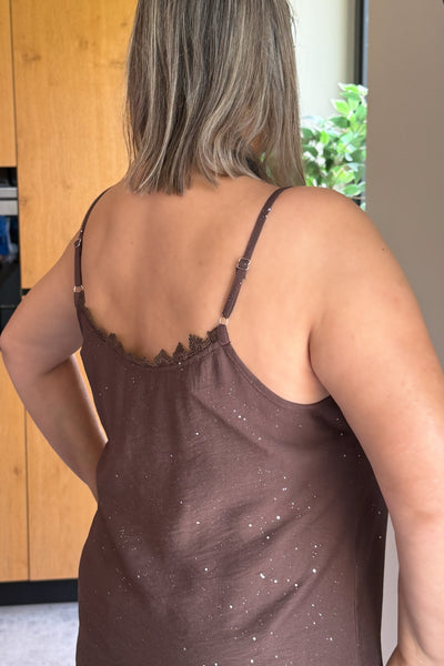 Top Stacey Choco à Paillettes GT