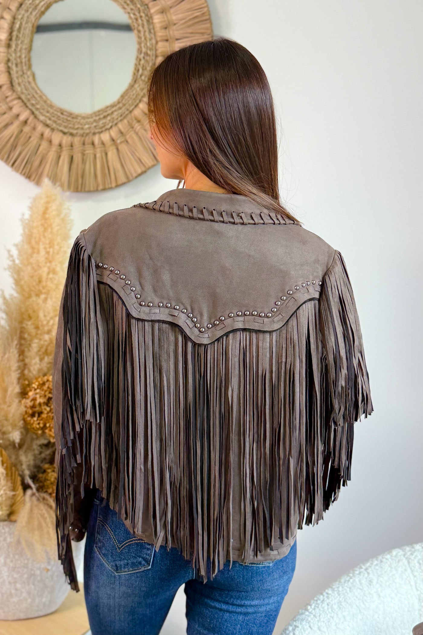 Veste A Frange Mark Choco (15297626734917)