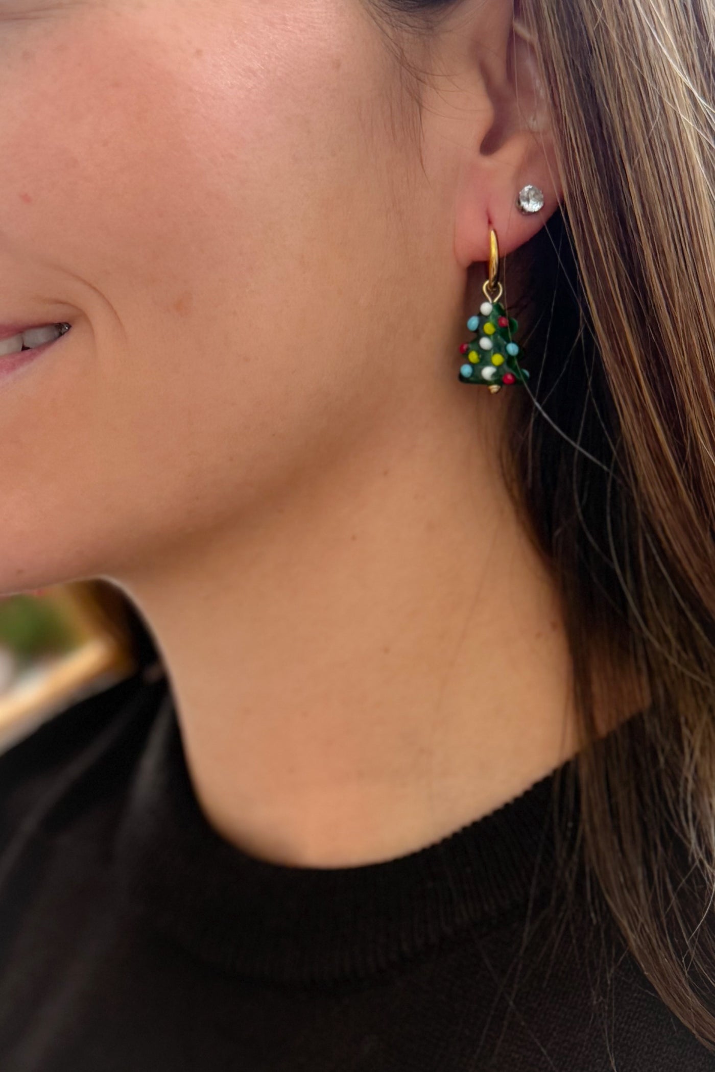 Boucle D'Oreille De Noël Sapin