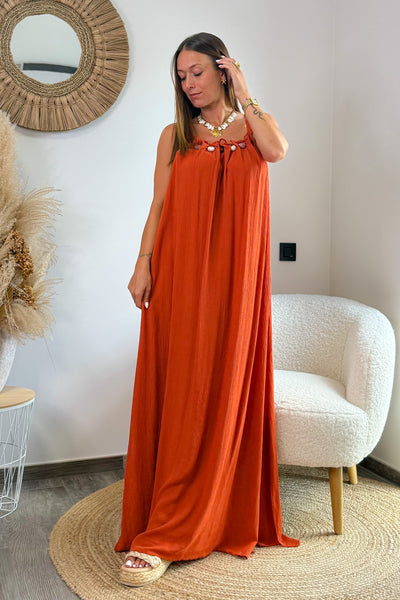 Longue Robe Manie Brique (15156923892037)