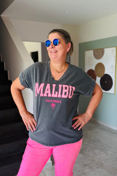 T-Shirt "Malibu" Noir délavé GT (15050234102085)