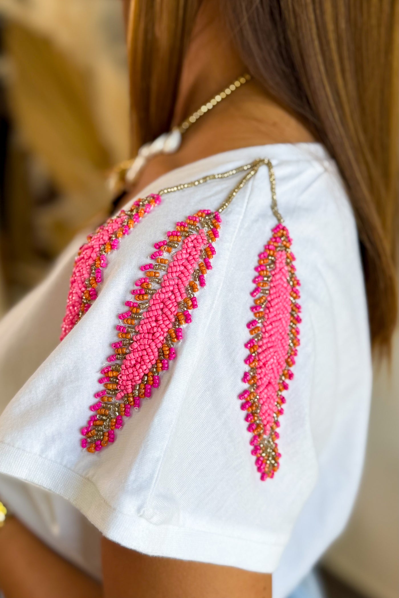 T-Shirt "Plume" Blanc (15157106147653)