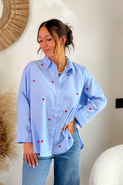 Chemise Lina Bleu Only (15281339040069)