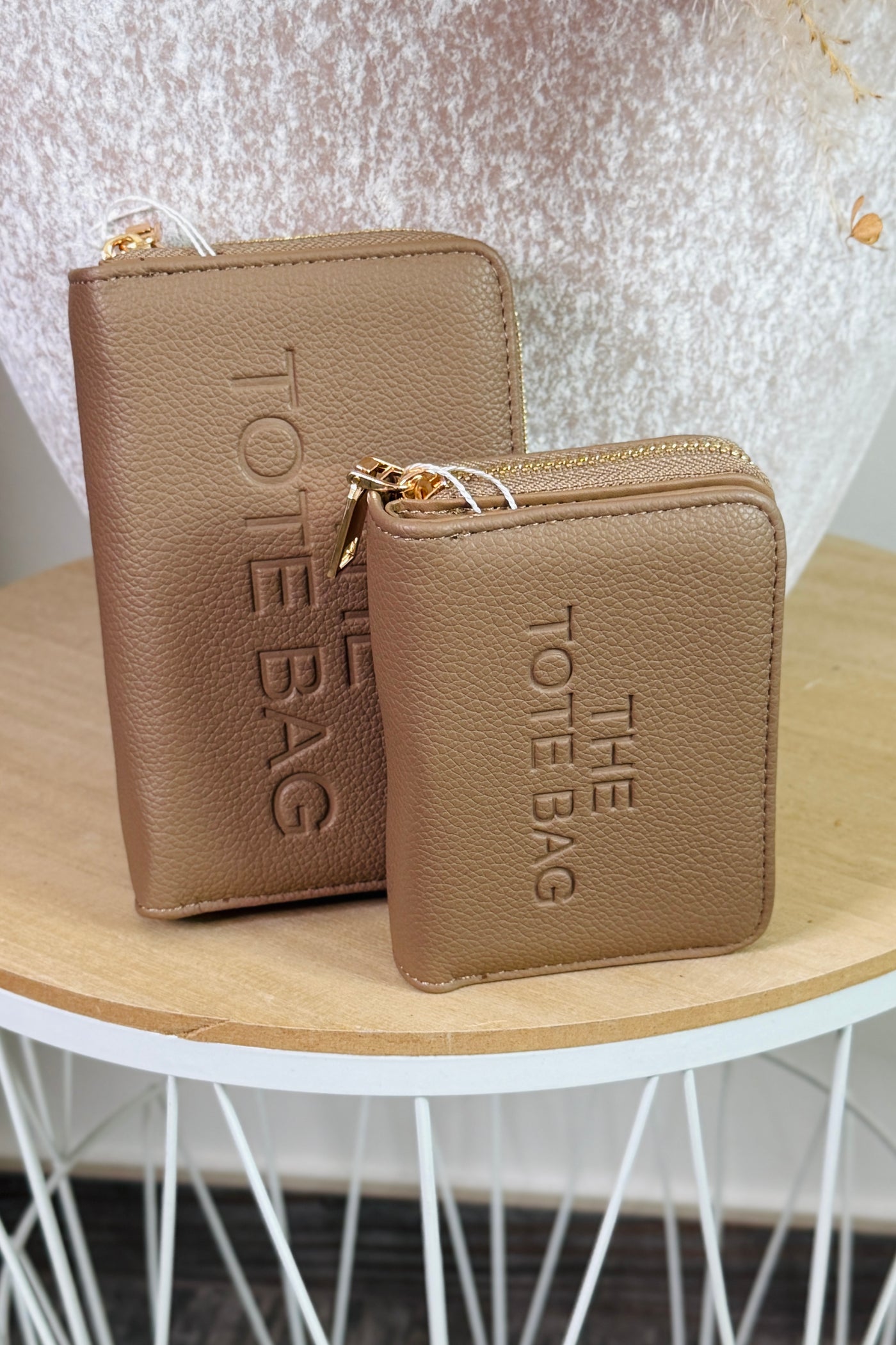 Portefeuille Tote Bag Petit Modèle Taupe (15266172928325) (15266155462981)