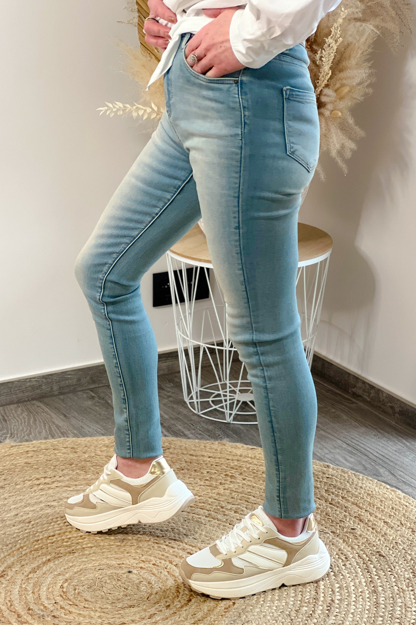 Jeans L185-J81 Taille Haute Bleu (8813129171269)