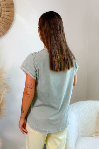T-Shirt " La vie est belle" Kaki (15046835700037)