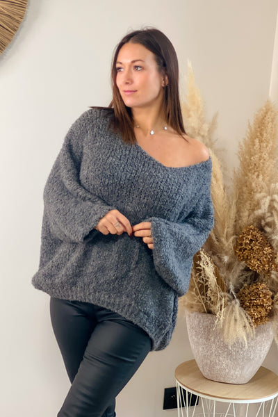 Pull Ample Léonie Gris (8738245345605)