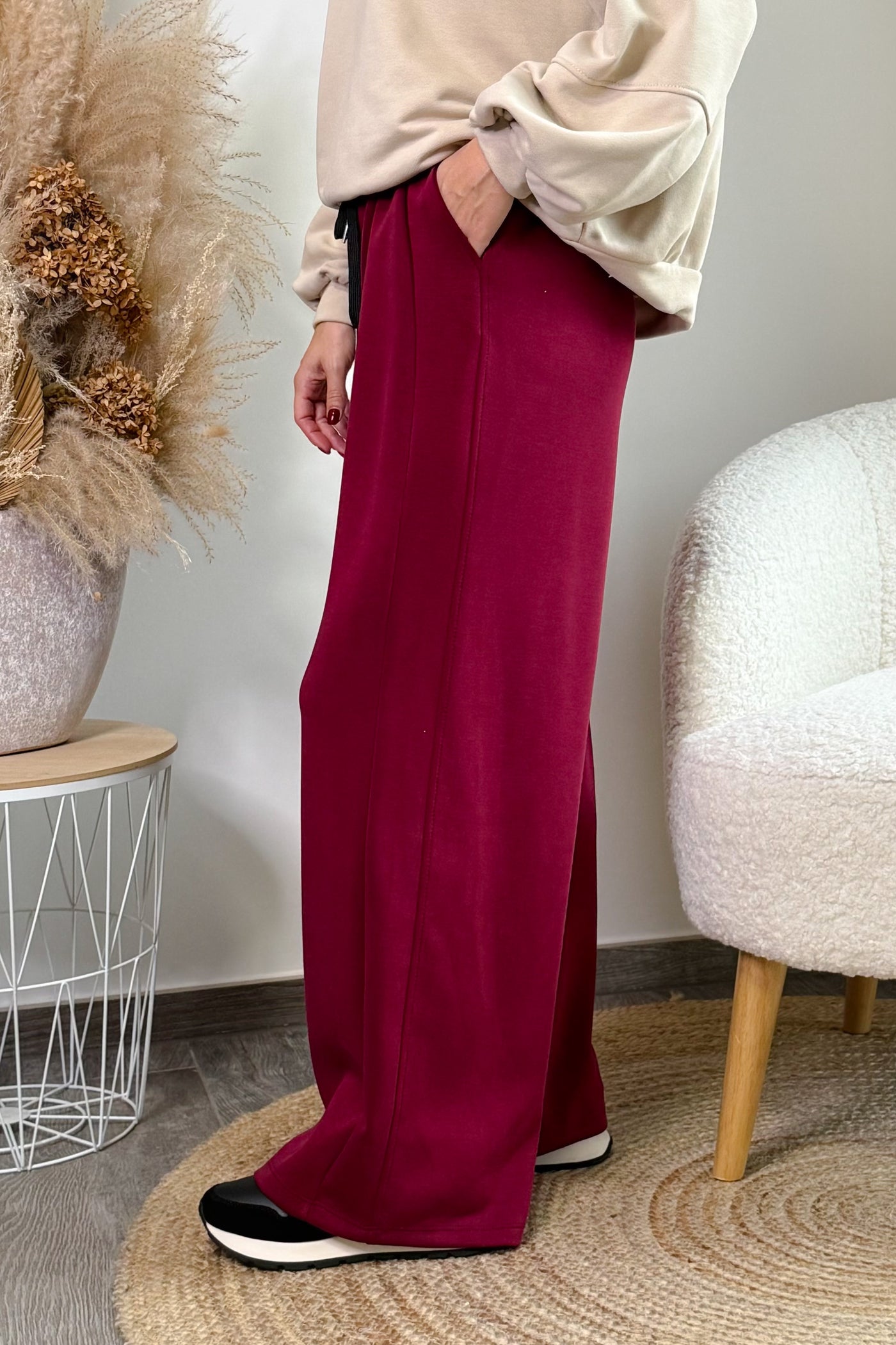 Pantalon Loriane Bordeaux