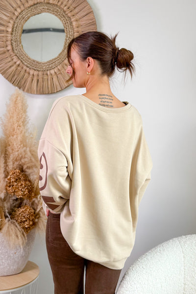 Sweat " Are You? " Beige (15314907136325)