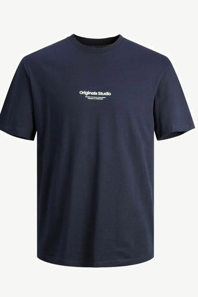 T-Shirt JORVESTERBRO TEE SS CREW NECK Bleu Marine (8766386864453)