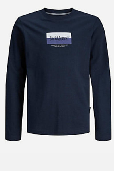 T-Shirt JORDALSTON manches longues Bleu Marine (8697696223557)