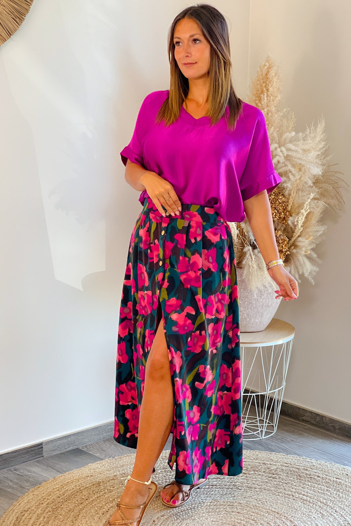 Longue Jupe Laurine violet (8606678155589)
