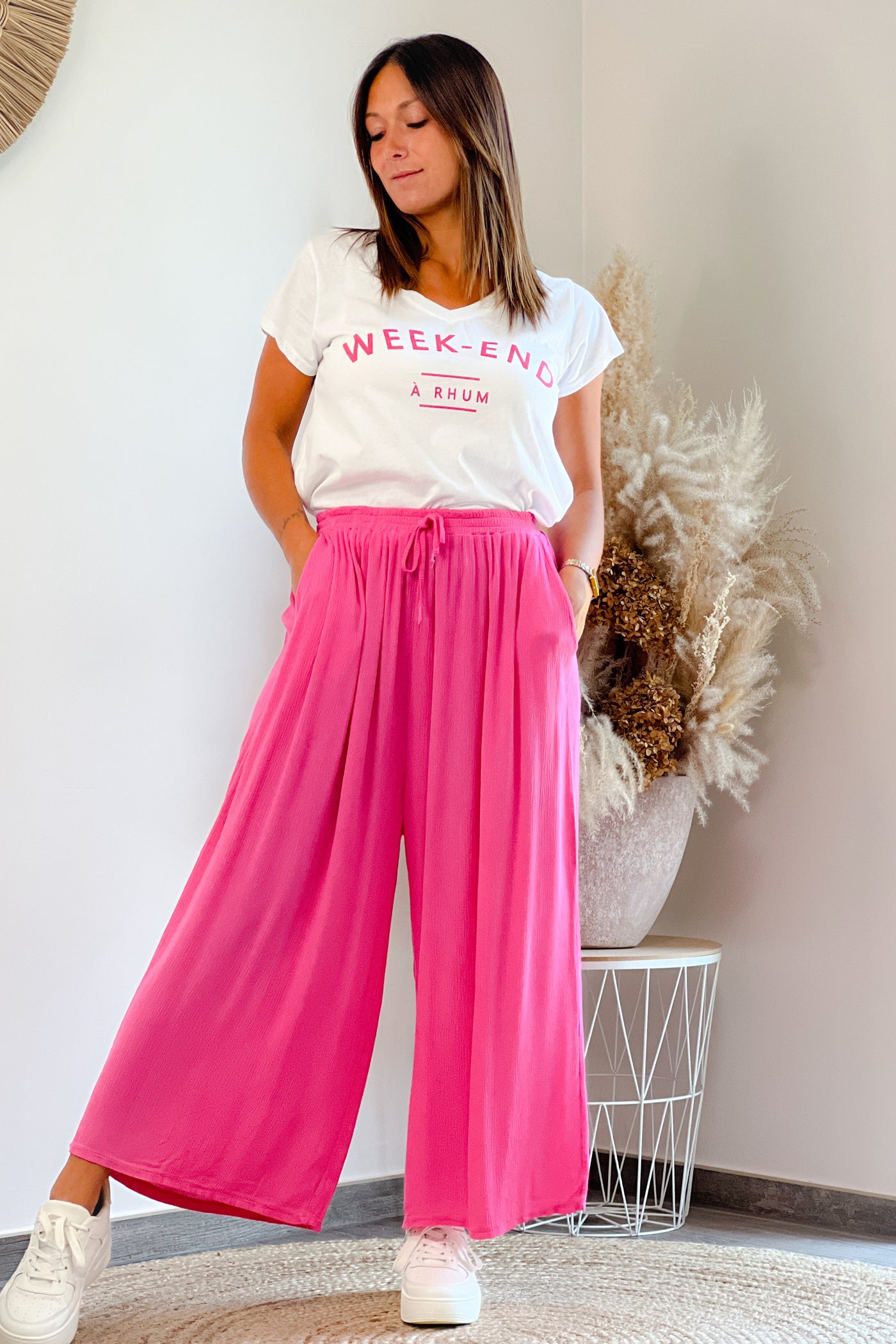 Pantalon 7/8 Joella Fuchsia (8584267235653)