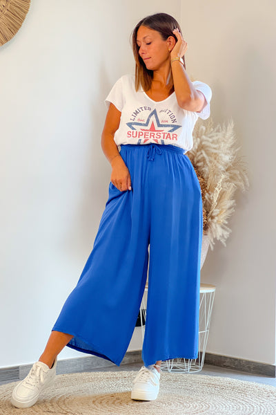 Pantalon 7/8 Joella Bleu Roi (8584630862149)