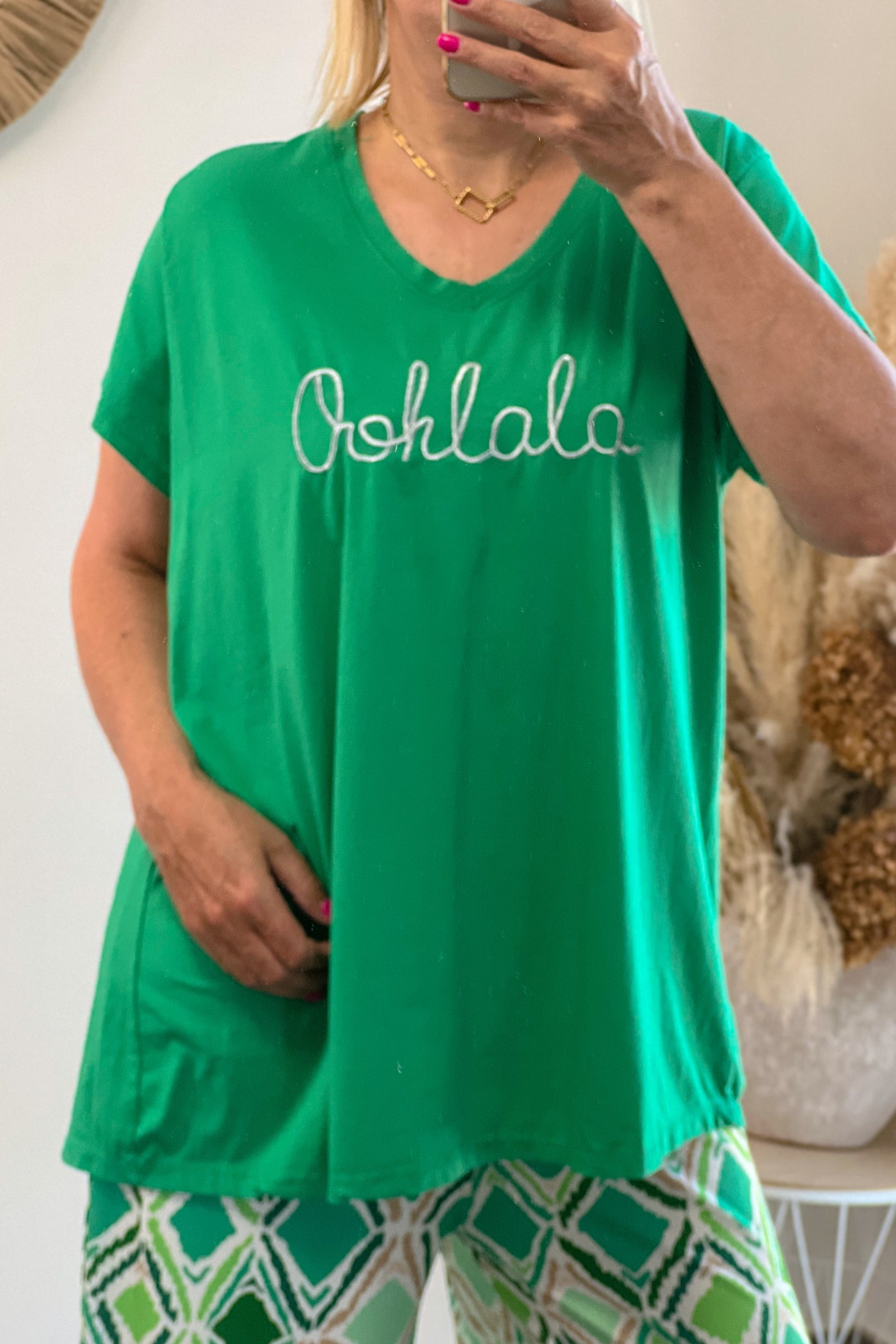 T-shirt "Ohlala" Vert GT ( ok 42-48 ) (8580923752773)