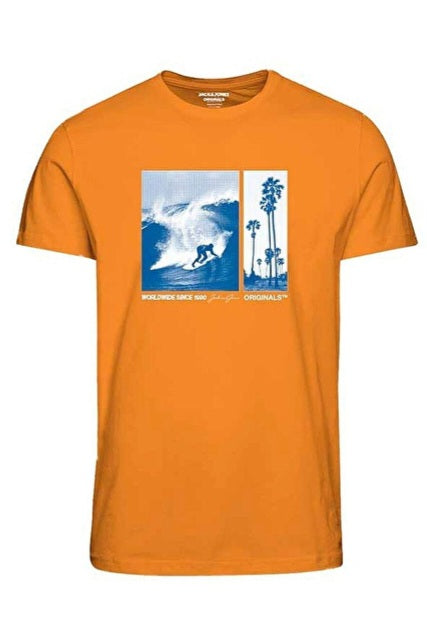 T-Shirt JORBOOSTER TEE SS CREW NECK MA Orange (8556990464325)