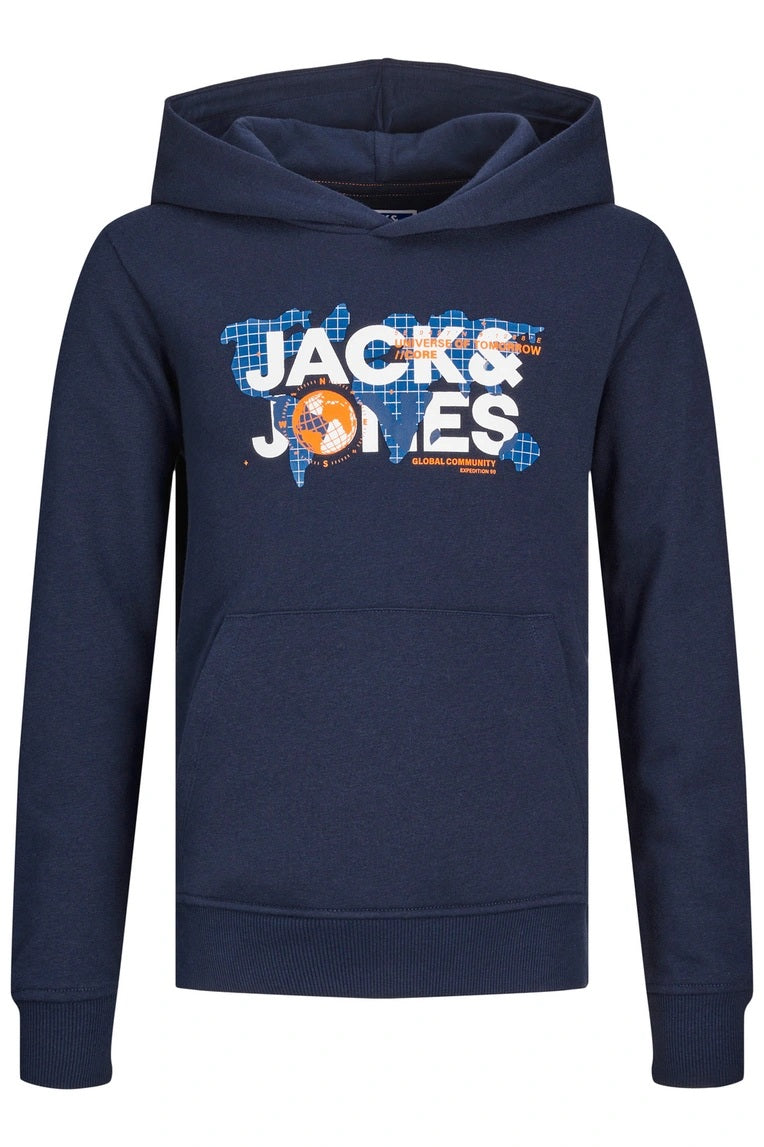 Sweat à capuche JCODUST SWEAT HOOD SN JNR Bleu Marine (8619742167365)