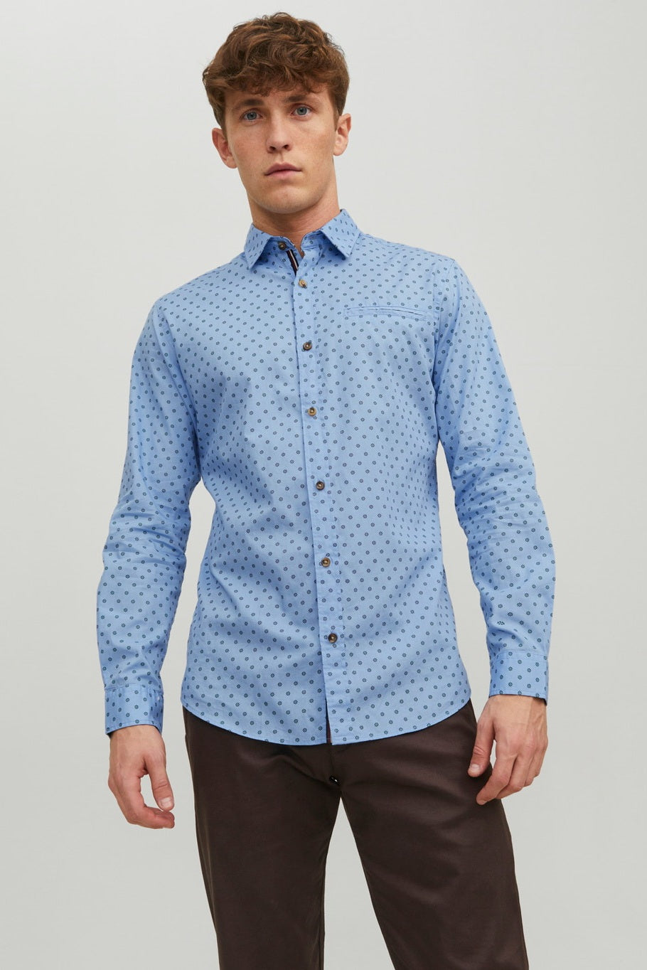 Chemise JJETREKOTA DETAIL SHIRT LS SN bleue (8540375155013)