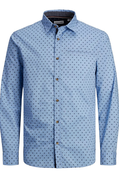 Chemise JJETREKOTA DETAIL SHIRT LS SN bleue (8540375155013)