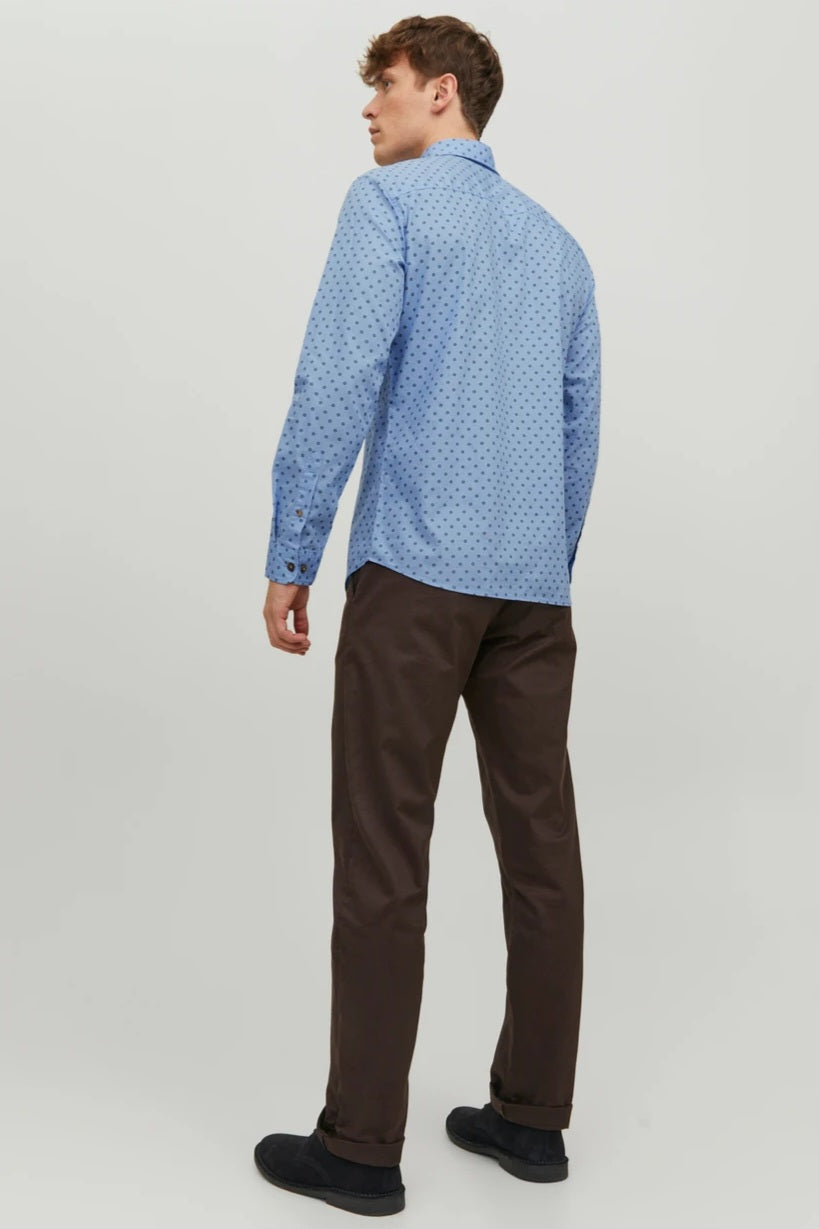 Chemise JJETREKOTA DETAIL SHIRT LS SN bleue (8540375155013)