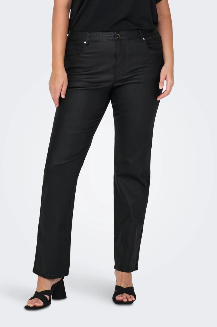 Pantalon CARAUGUSTA STRAIGHT Huilé Noir longueur (8667603009861)