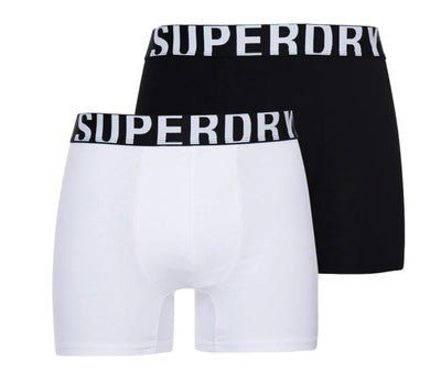 Pack 2 boxers SUPERDRY blanc et noir (7053267108019)