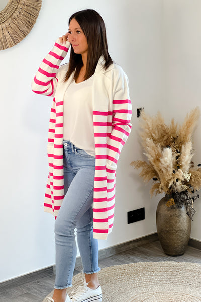 Cardigan Marinier Bastia Fuschia (7379457966259)