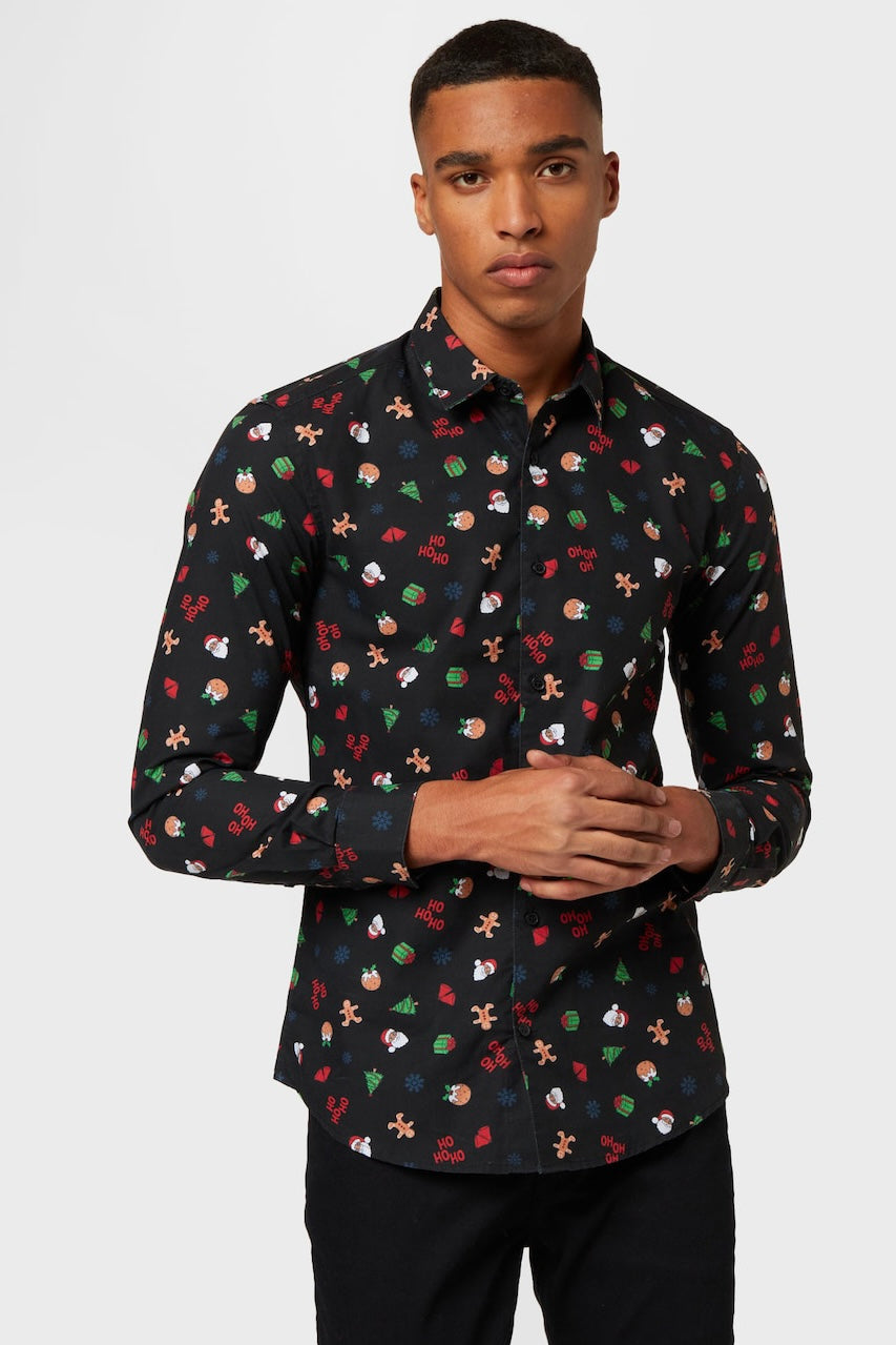 Chemise Xmas Noire (7308410585267)