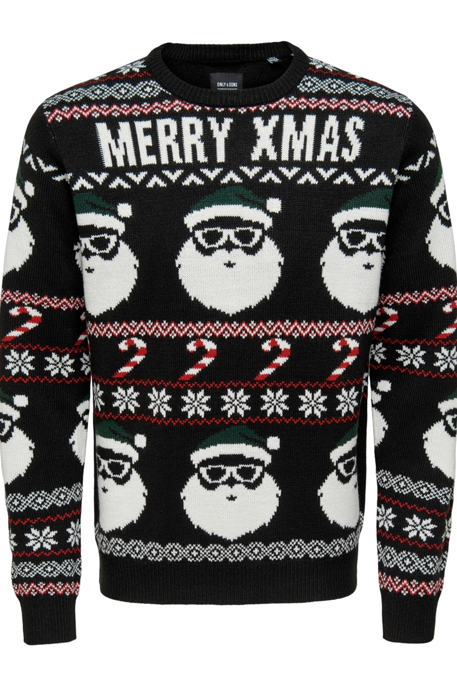 Pull Xmas Santa Noir (7310991229107)